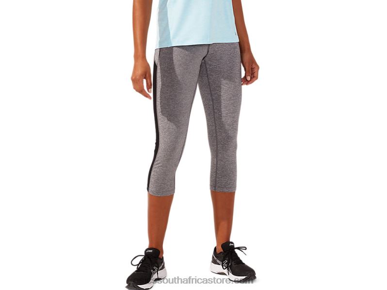 Women Asics Kate Mesh Capri LH4X04166 Dark Grey Heather