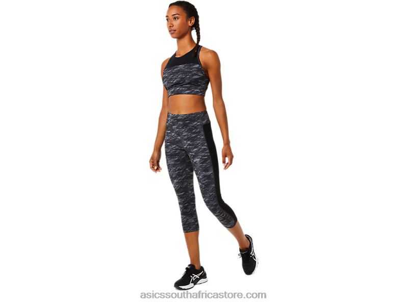 Women Asics Kate Pocket Capri LH4X03746 Grey Multi