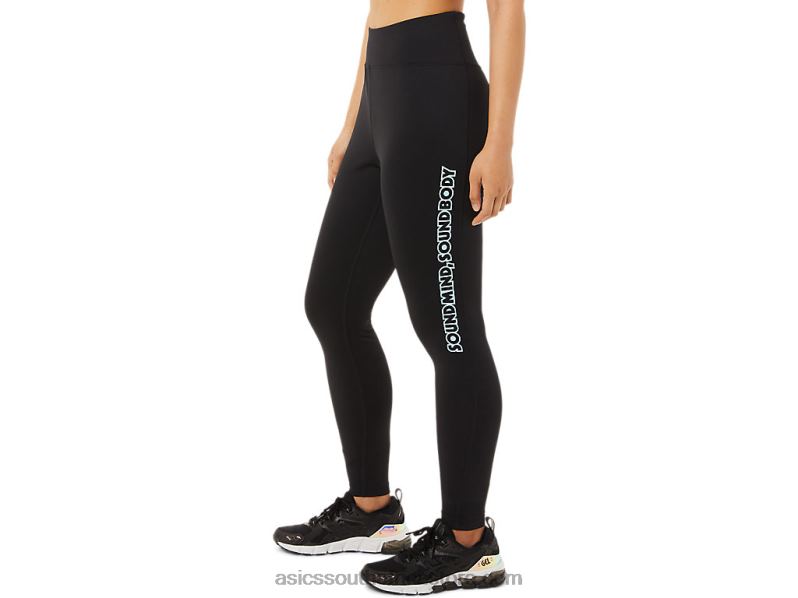Women Asics Logo Graphic Tight LH4X03384 Performance Black