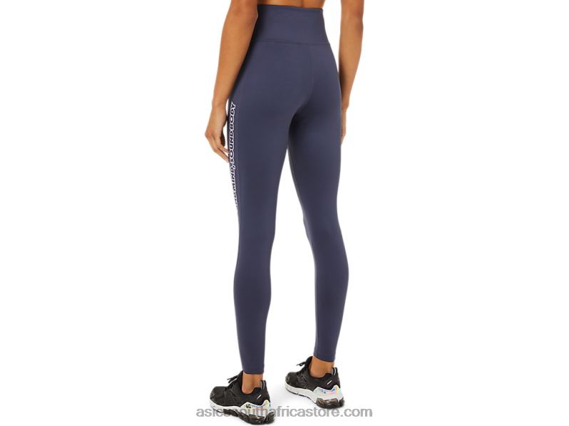 Women Asics Logo Graphic Tight LH4X03392 Indigo Fog