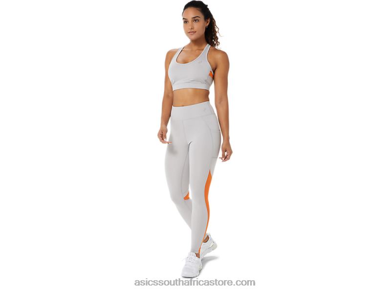 Women Asics Mesh Block Tight LH4X03406 Oyster Grey