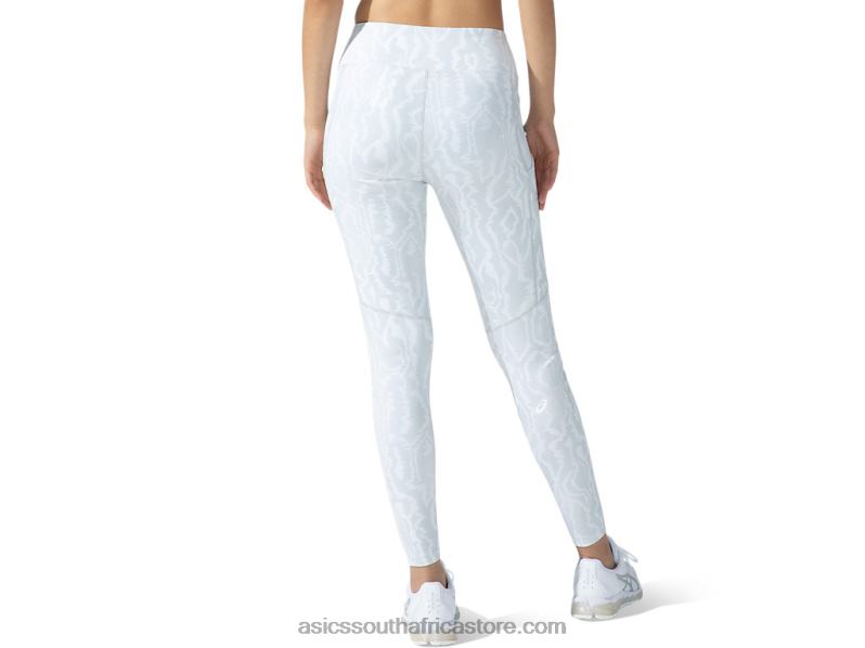 Women Asics New Strong 92 Printed Tight LH4X03794 Brilliant White Print