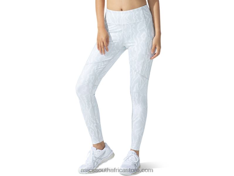 Women Asics New Strong 92 Printed Tight LH4X03794 Brilliant White Print