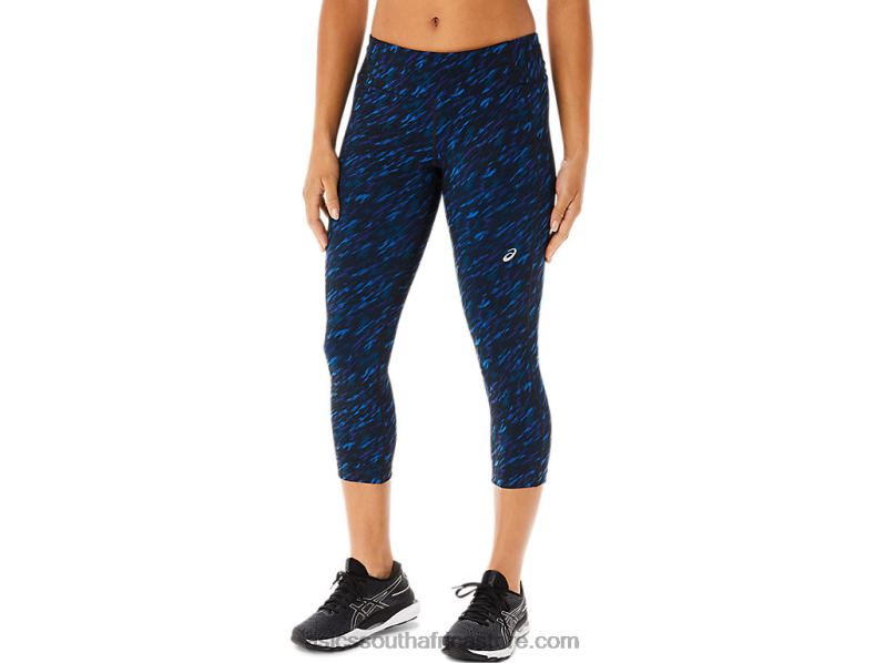Women Asics Performance Capri LH4X03524 Night Shade/Lake Drive Print