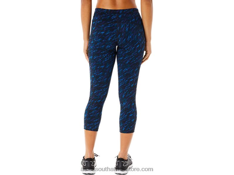 Women Asics Performance Capri LH4X03524 Night Shade/Lake Drive Print