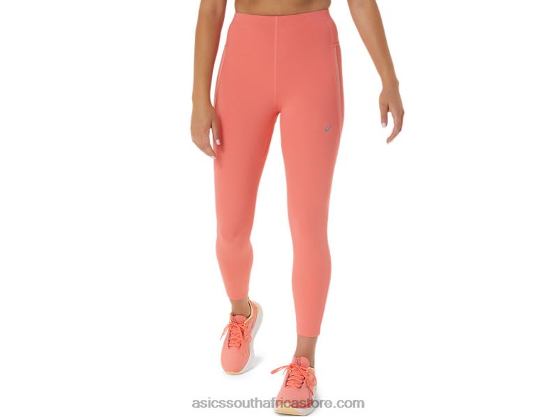 Women Asics Race High Waist Tight LH4X02500 Papaya