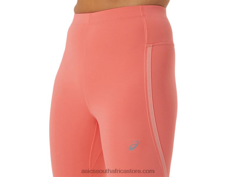 Women Asics Race High Waist Tight LH4X02500 Papaya