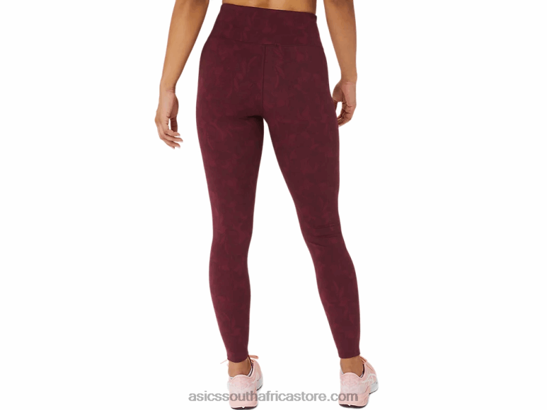 Women Asics Runkoyo Jacquard Tight LH4X02741 Deep Mars