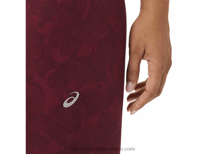 Women Asics Runkoyo Jacquard Tight LH4X02741 Deep Mars