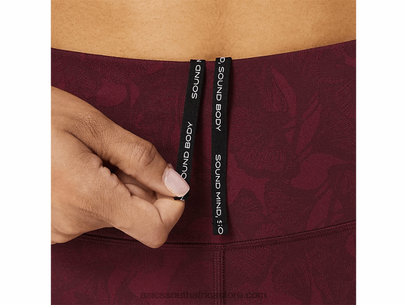 Women Asics Runkoyo Jacquard Tight LH4X02741 Deep Mars