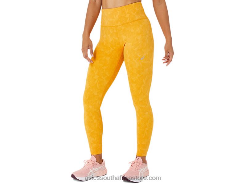 Women Asics Runkoyo Jacquard Tight LH4X02770 Tiger Yellow