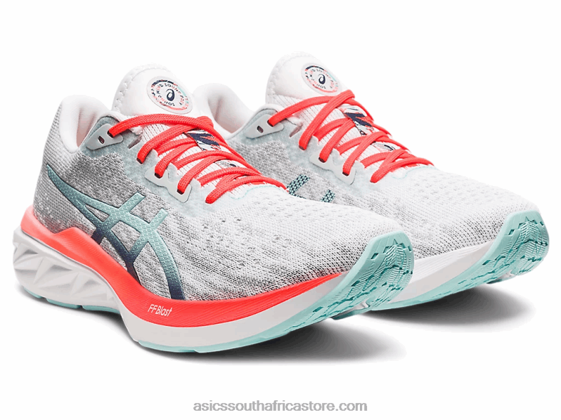 Women Asics Dynablast 2 LH4X03742 White/Thunder Blue