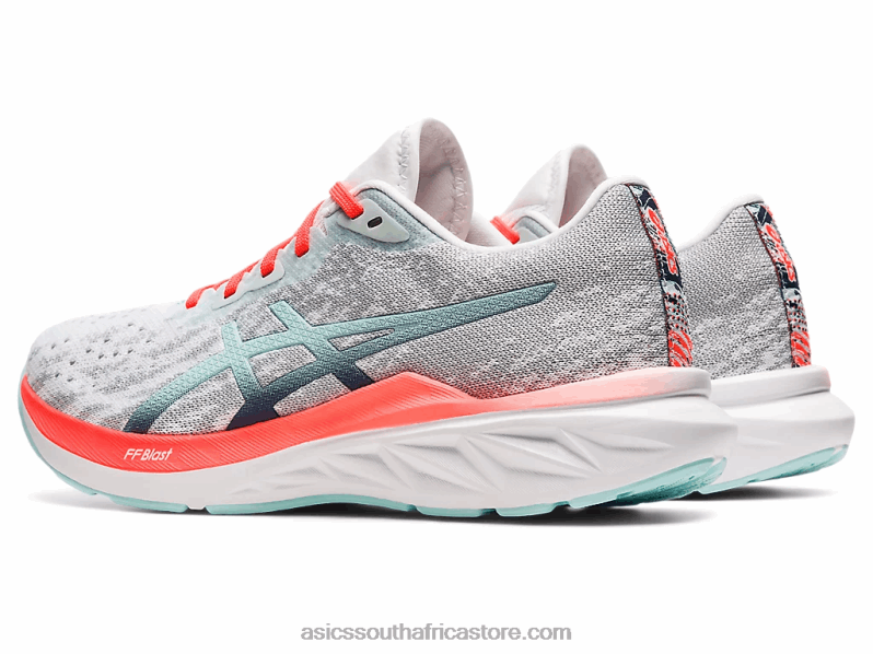 Women Asics Dynablast 2 LH4X03742 White/Thunder Blue