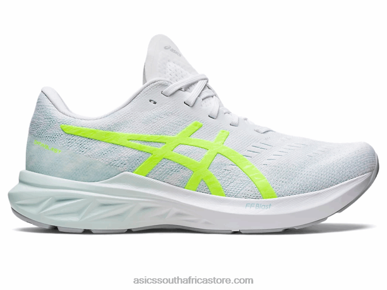 Women Asics Dynablast 3 LH4X02722 White/Safety Yellow