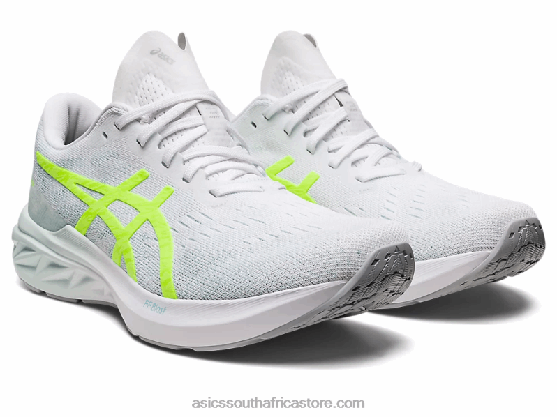 Women Asics Dynablast 3 LH4X02722 White/Safety Yellow