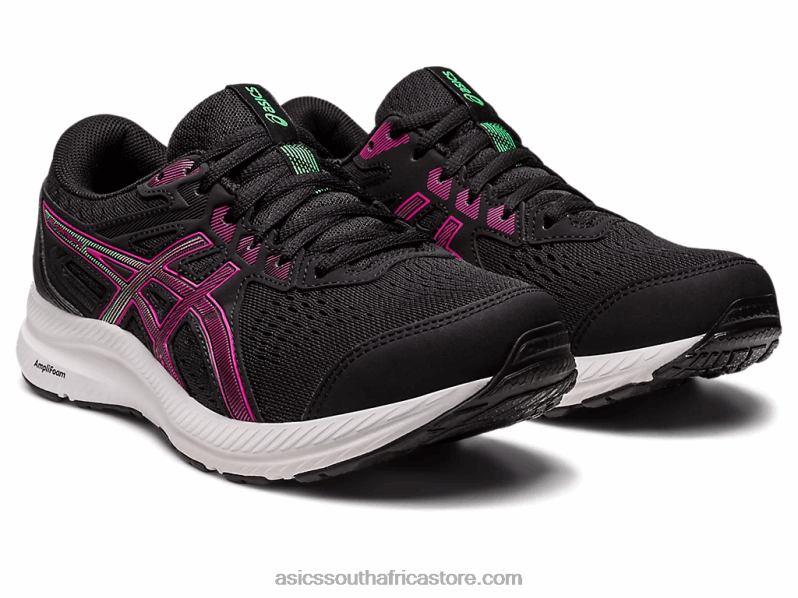 Women Asics Gel-Contend 8 Wide LH4X02435 Black/Pink Rave