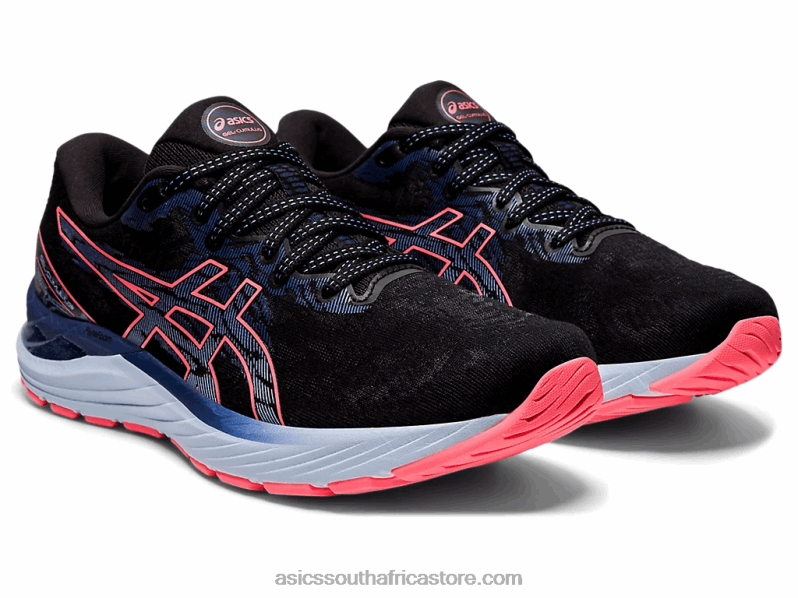 Women Asics Gel-Cumulus 23 LH4X03886 Black/Blazing Coral
