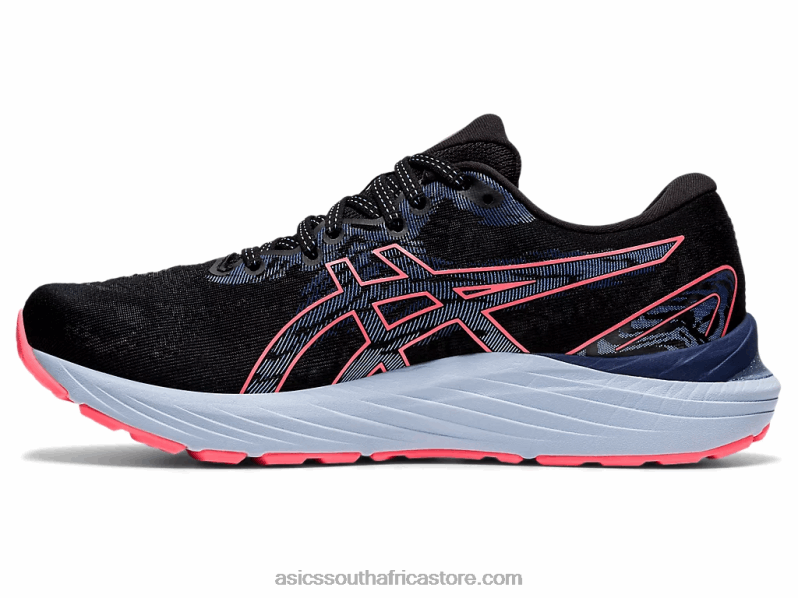 Women Asics Gel-Cumulus 23 LH4X03886 Black/Blazing Coral