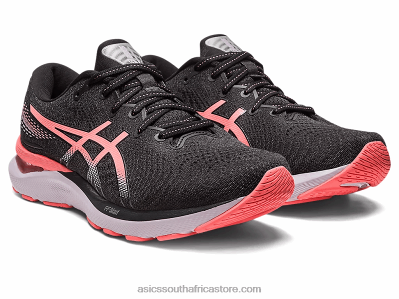 Women Asics Gel-Cumulus 24 LH4X02401 Black/Papaya