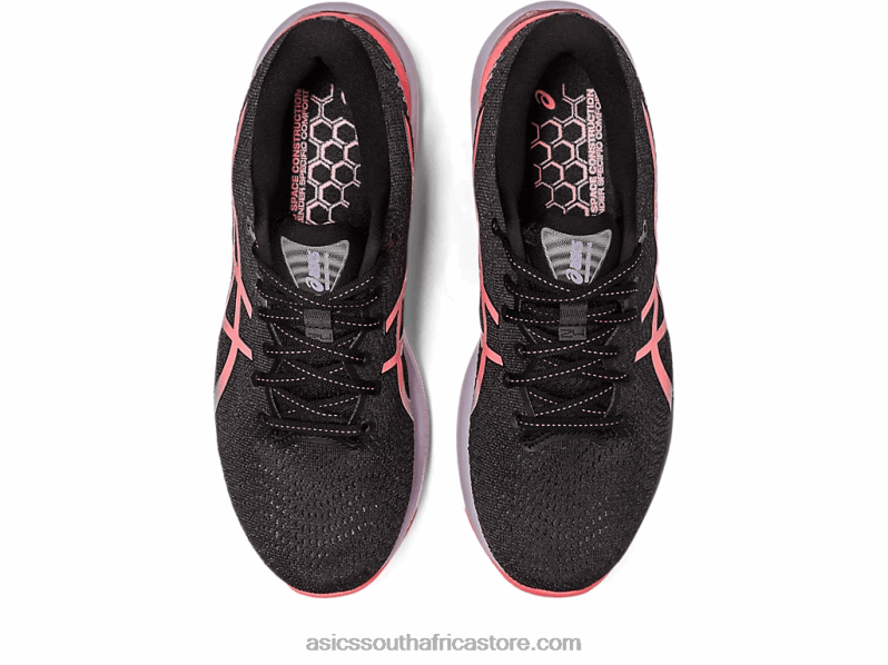 Women Asics Gel-Cumulus 24 LH4X02401 Black/Papaya