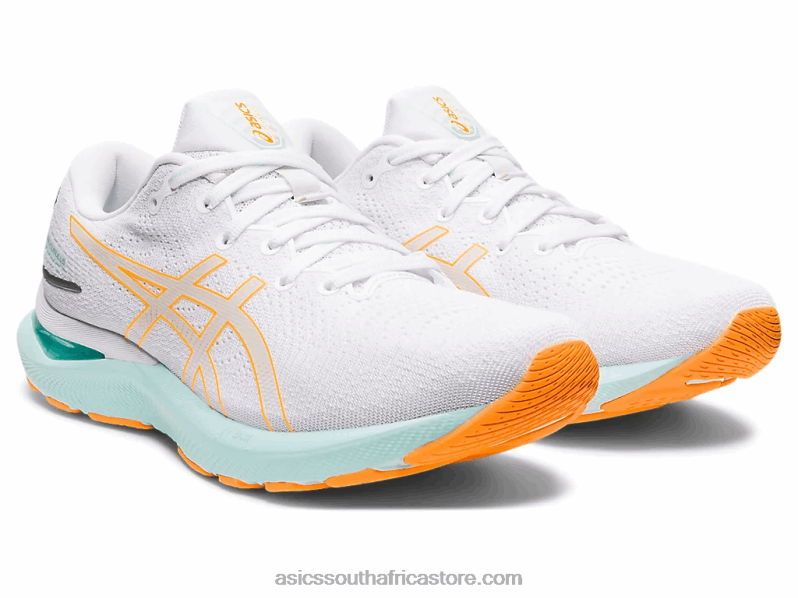 Women Asics Gel-Cumulus 24 LH4X03232 White/Orange Pop