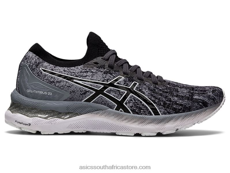 Women Asics Gel-Nimbus 23 Knit LH4X03920 Sheet Rock/Black