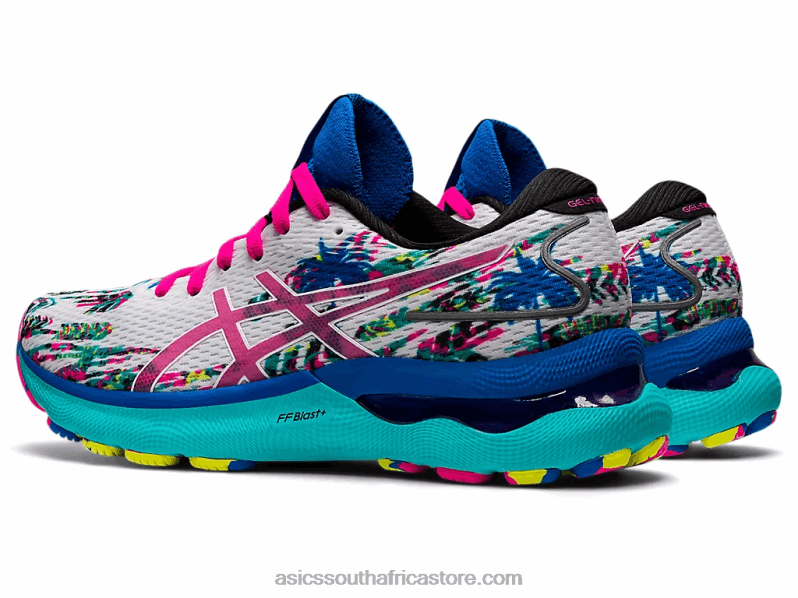 Women Asics Gel-Nimbus 24 LH4X03226 White/Pink Glo