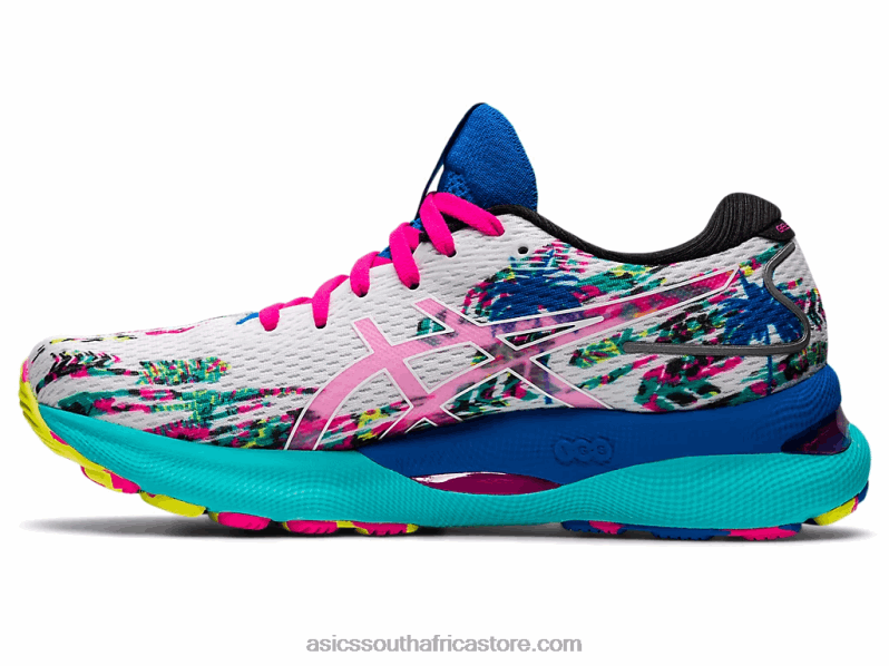 Women Asics Gel-Nimbus 24 LH4X03226 White/Pink Glo