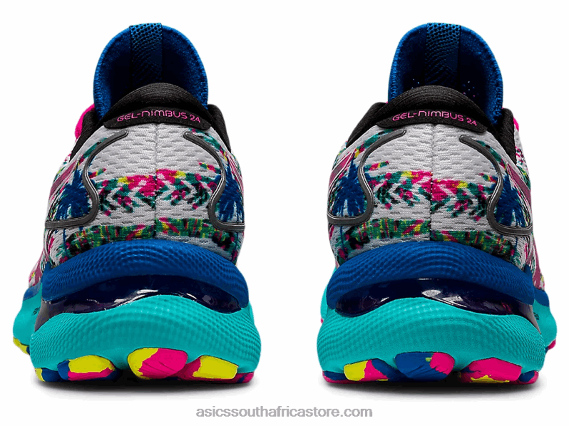 Women Asics Gel-Nimbus 24 LH4X03226 White/Pink Glo