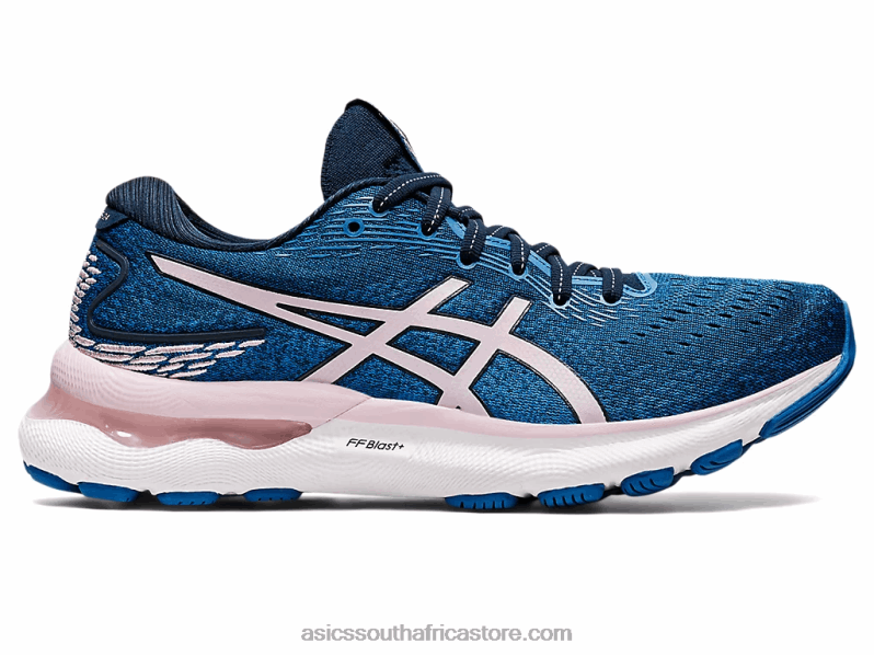 Women Asics Gel-Nimbus 24 LH4X03546 French Blue/Barely Rose