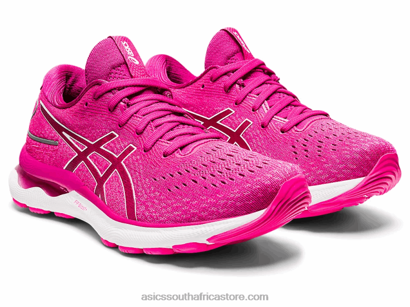 Women Asics Gel-Nimbus 24 LH4X03548 Fuchsia Red/White