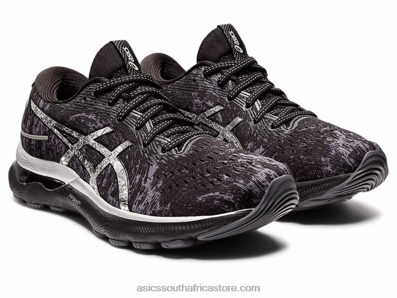 Women Asics Gel-Nimbus 24 Platinum LH4X03447 Carrier Grey/Pure Silver