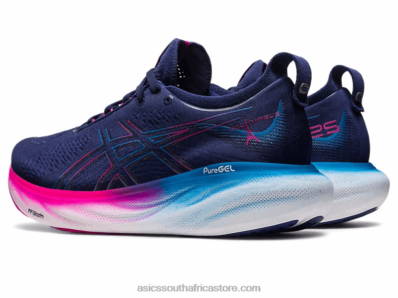 Women Asics Gel-Nimbus 25 LH4X02138 Indigo Blue/Pink Rave