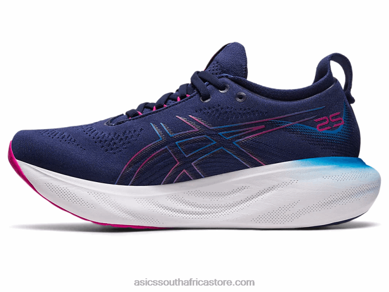 Women Asics Gel-Nimbus 25 LH4X02138 Indigo Blue/Pink Rave
