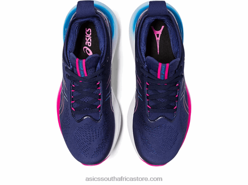 Women Asics Gel-Nimbus 25 LH4X02138 Indigo Blue/Pink Rave