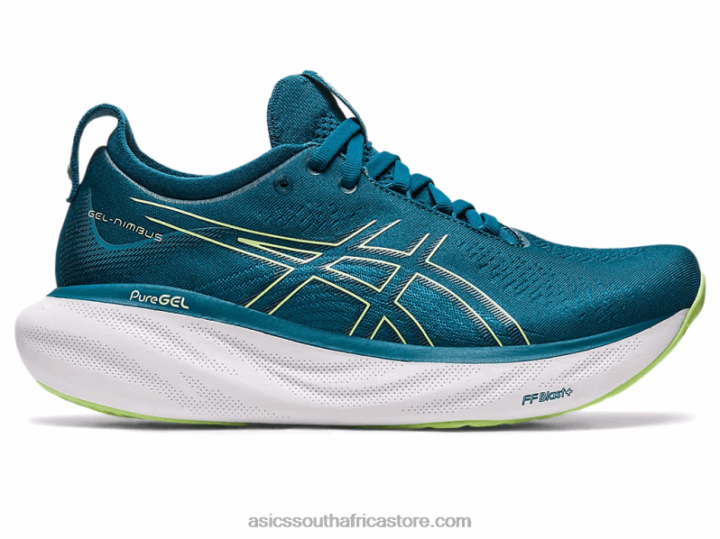 Women Asics Gel-Nimbus 25 LH4X02259 Ink Teal/Lime Green