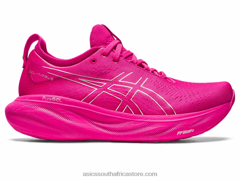 Women Asics Gel-Nimbus 25 LH4X02367 Pink Rave/Pure Silver
