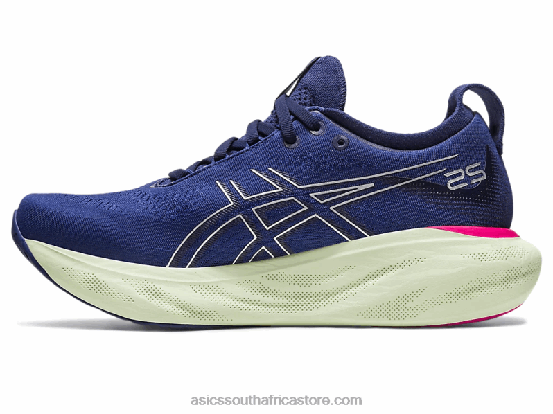 Women Asics Gel-Nimbus 25 LH4X02373 Indigo Blue/Pure Silver