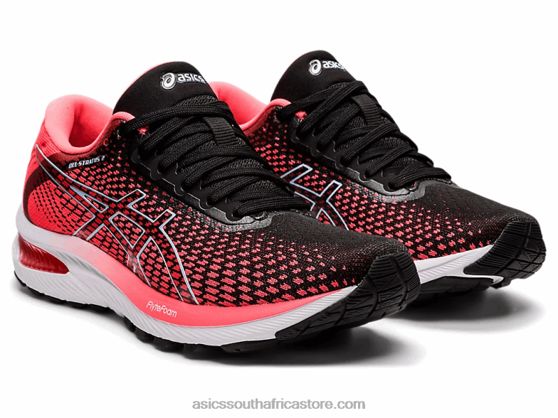 Women Asics Gel-Stratus 2 Knit LH4X02663 Blazing Coral/Black