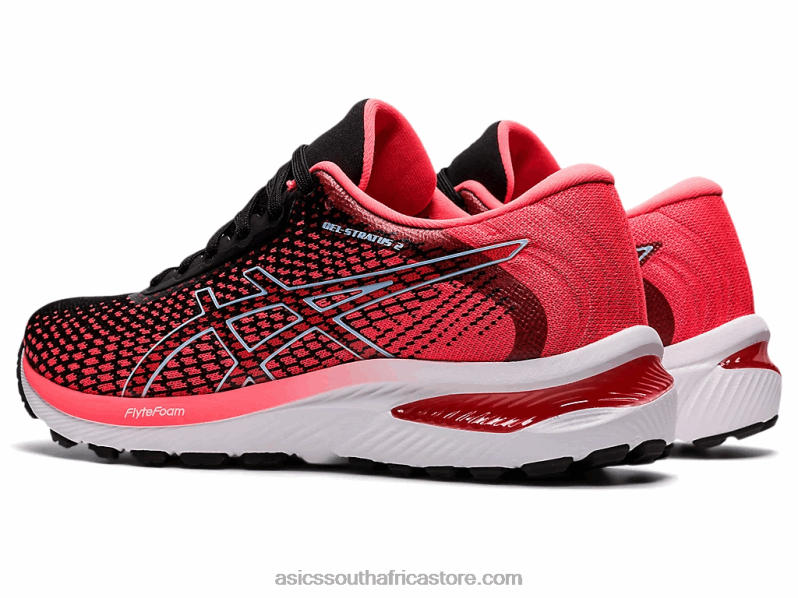 Women Asics Gel-Stratus 2 Knit LH4X02663 Blazing Coral/Black