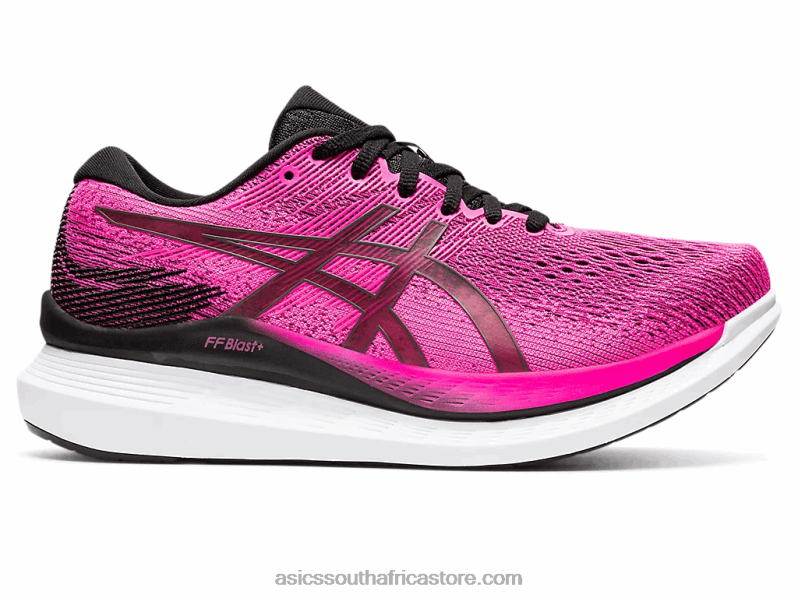 Women Asics Glideride 3 LH4X03106 Pink Glo/Black