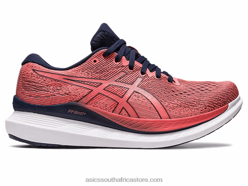 Women Asics Glideride 3 Wide LH4X02527 Papaya/Midnight