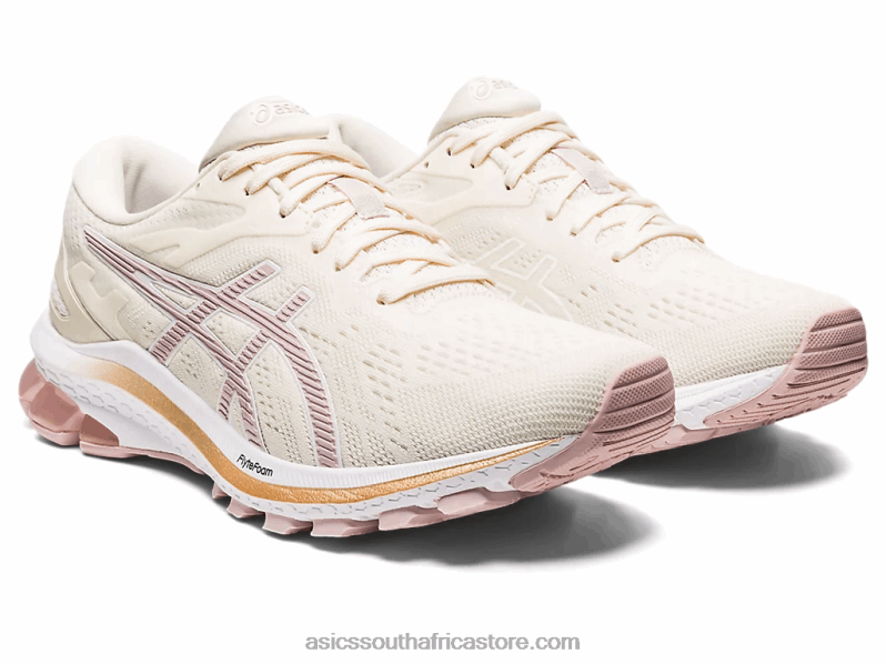 Women Asics Gt-1000 10 LH4X02644 Cream/Watershed Rose