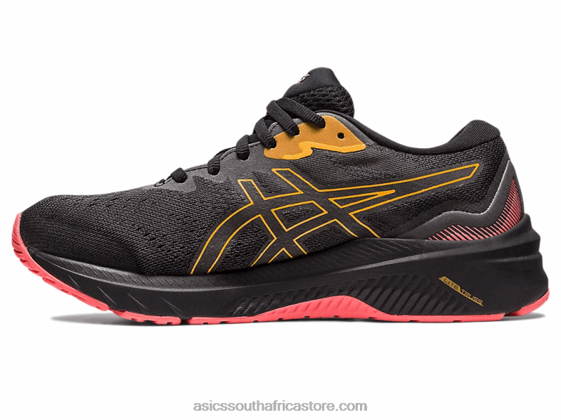 Women Asics Gt-1000 11 Gtx LH4X02478 Black/Papaya