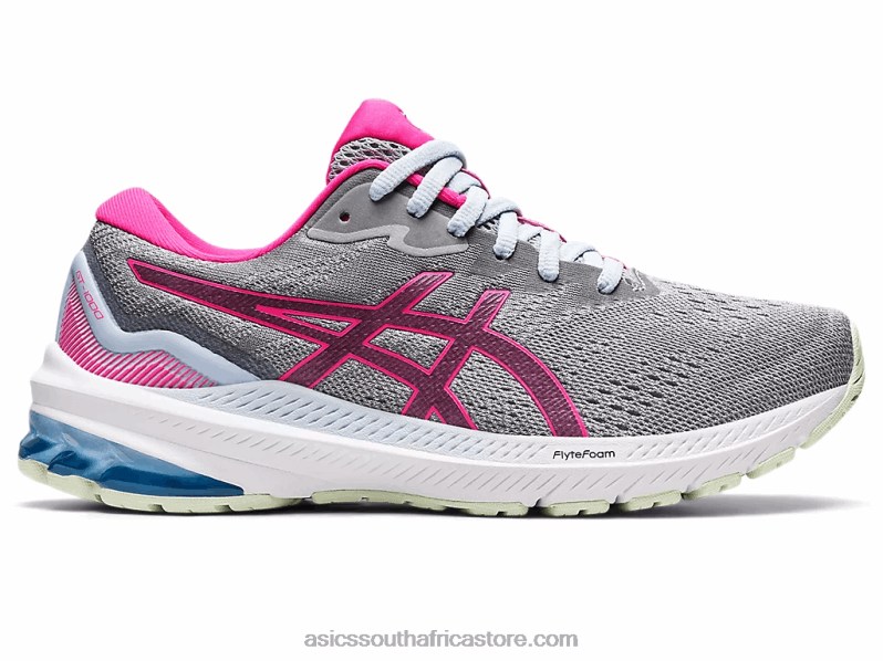 Women Asics Gt-1000 11 LH4X02614 Piedmont Grey/Pink Glo