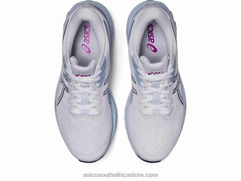 Women Asics Gt-1000 11 Wide LH4X02878 White/Dive Blue