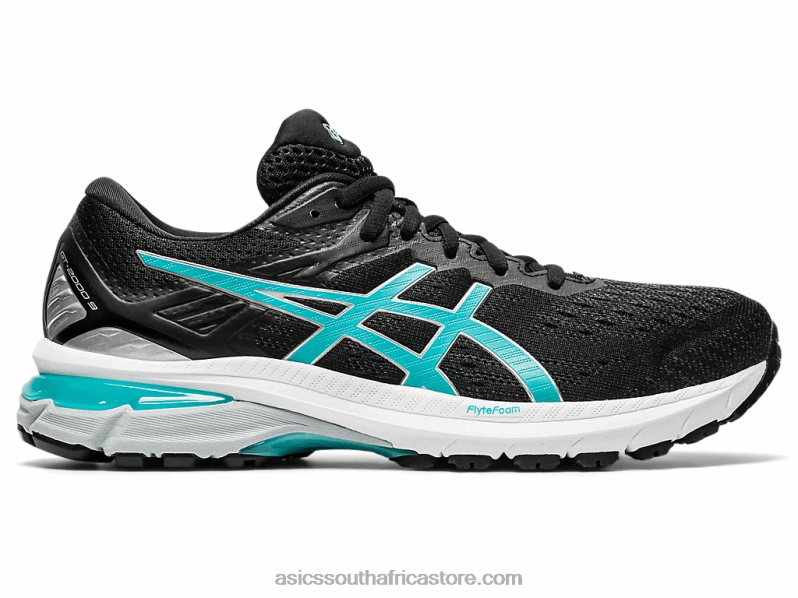 Women Asics Gt-2000 9 LH4X04125 Black/Techno Cyan