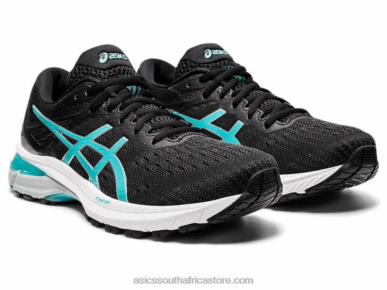 Women Asics Gt-2000 9 LH4X04125 Black/Techno Cyan