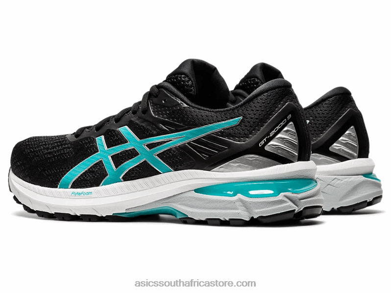 Women Asics Gt-2000 9 LH4X04125 Black/Techno Cyan