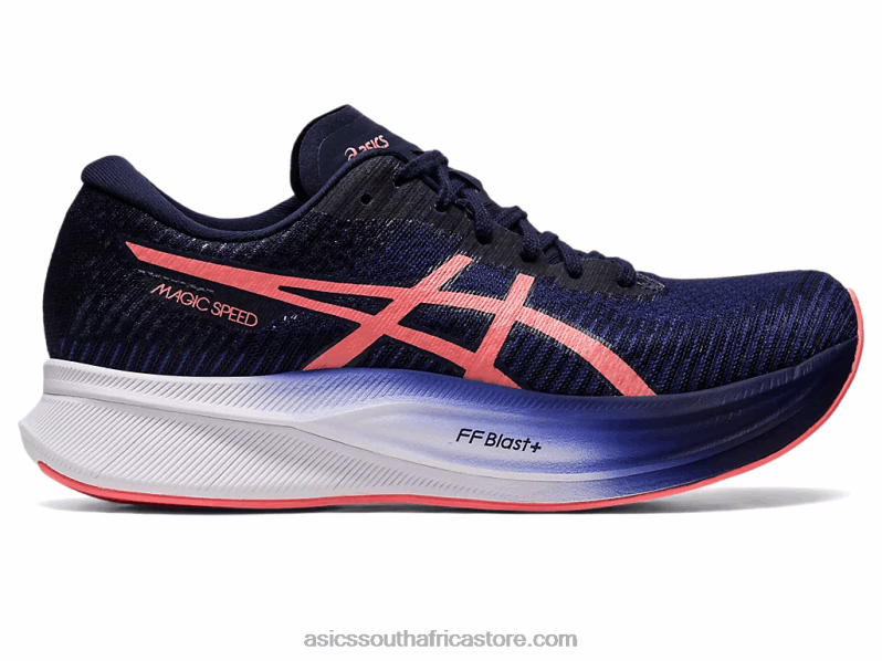 Women Asics Magic Speed 2 LH4X02327 Indigo Blue/Papaya